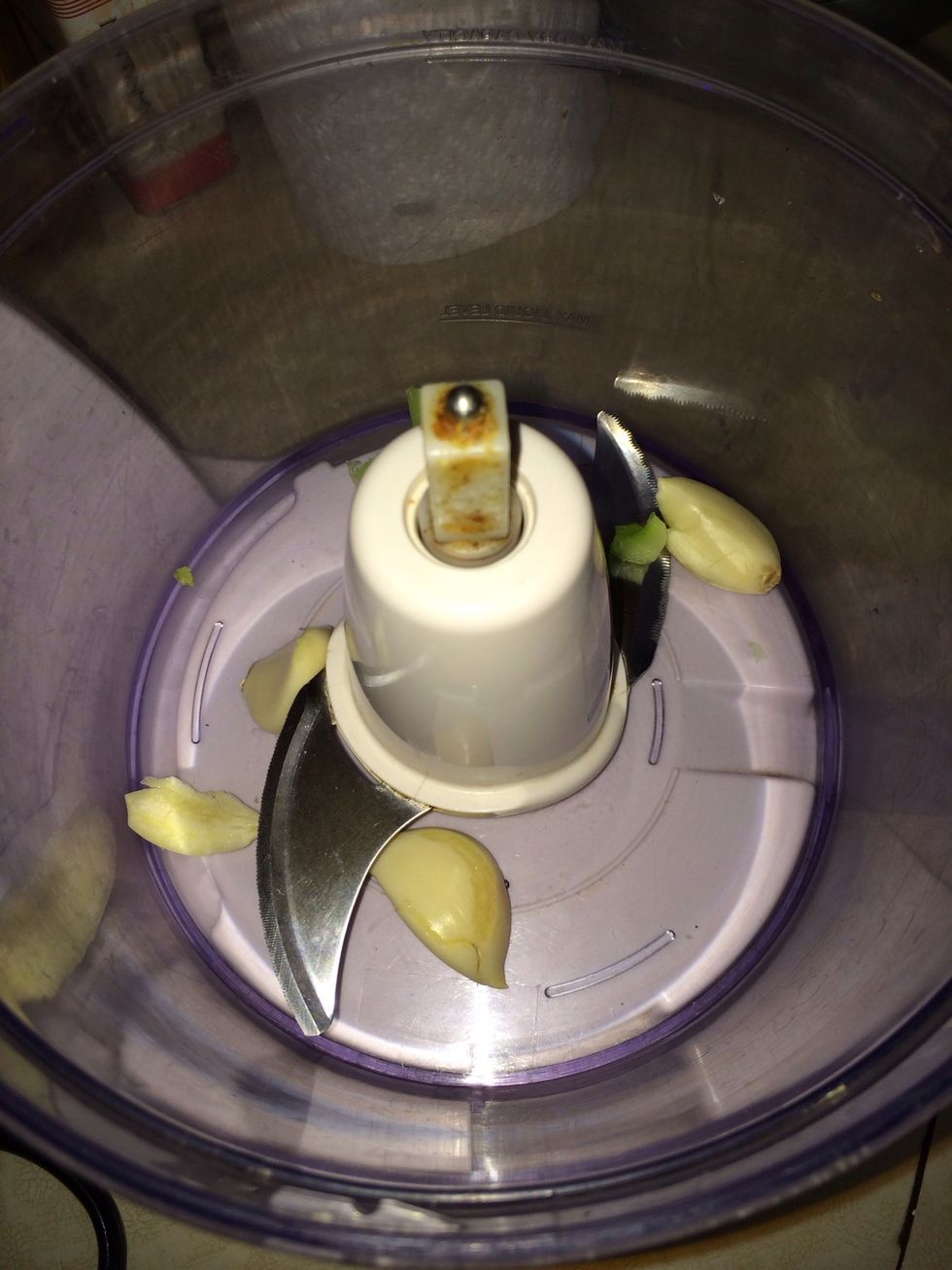 Throw it in the food processor, if you don't have one your gunna have to Finely chop everything!