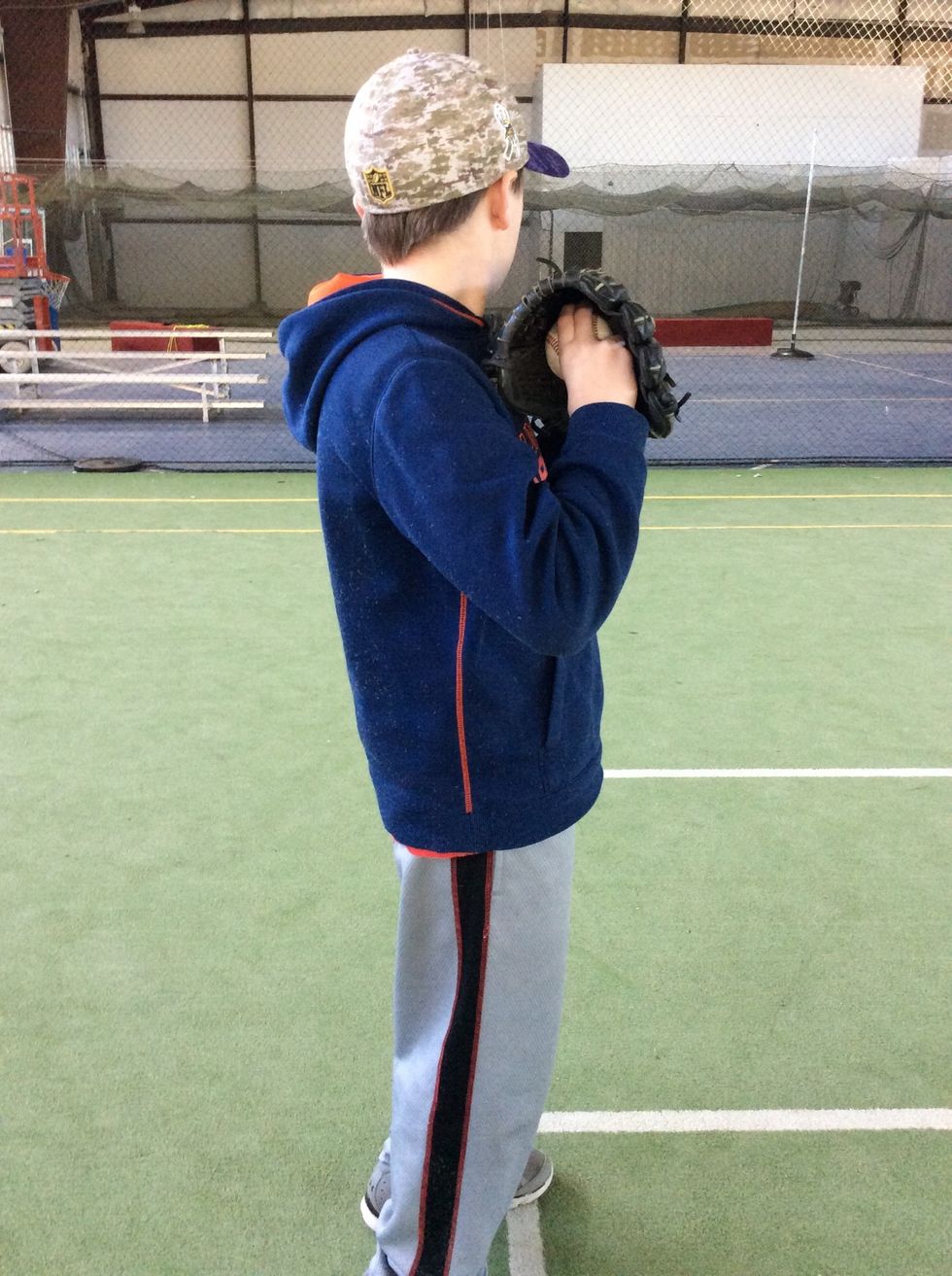 Throw the ball to your catcher.