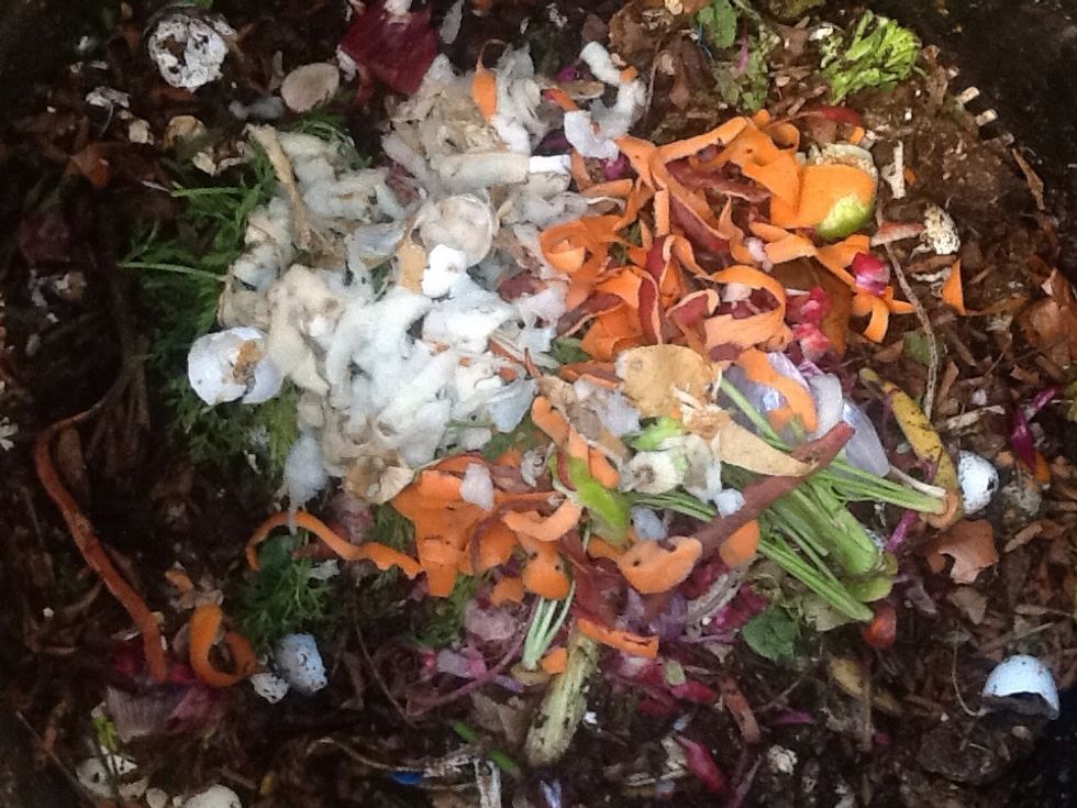 Throw the fresh garbage on top and it starts to rot fast, soon the level shrinks.