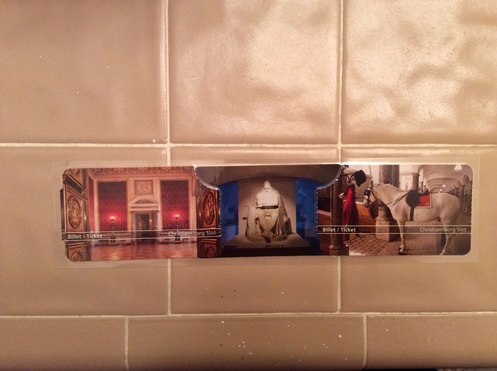 Tickets that are the same size work best, but you can trim down others to fit. Arrange tickets in the order you like, then turn over and tape the back.