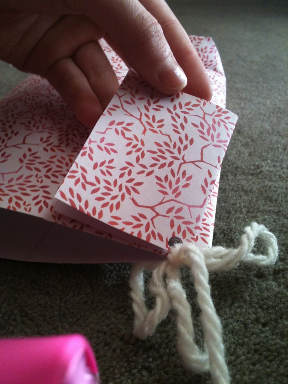 Tie a bow with string or ribbon whatever you want