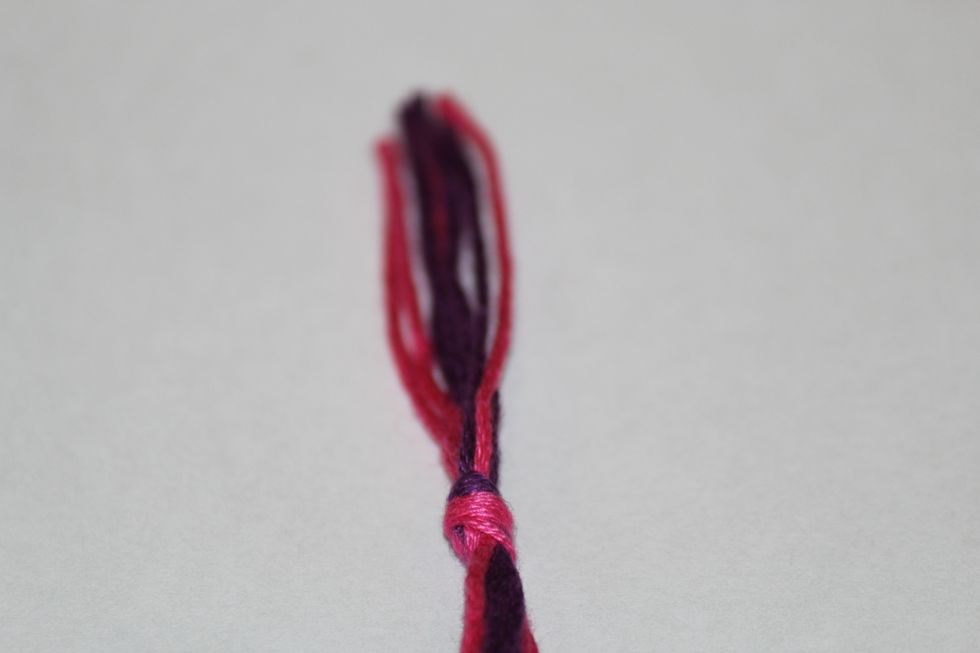 Tie a knot at the top.