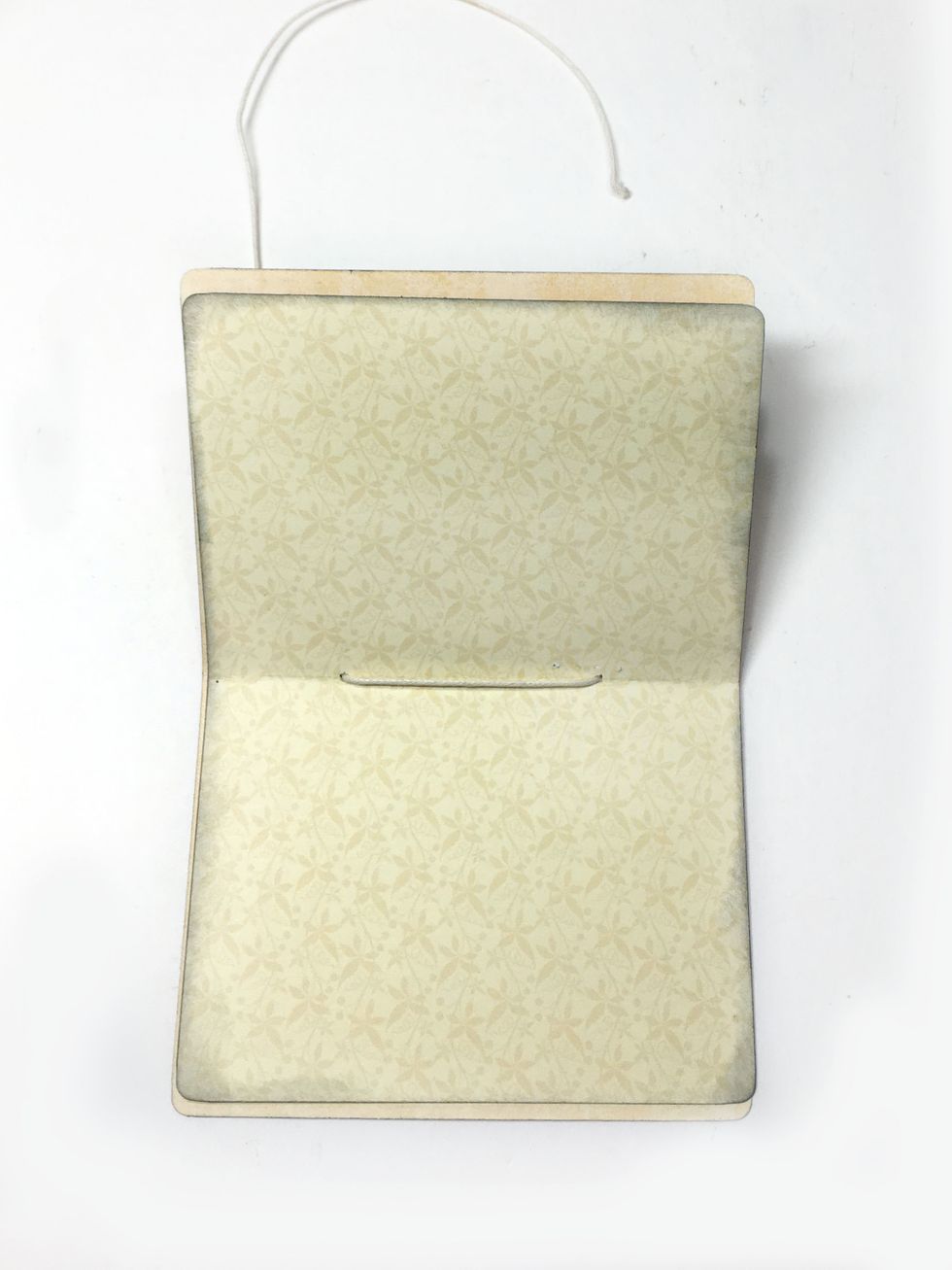 Tie a little bow at the top on the outside making a little book.