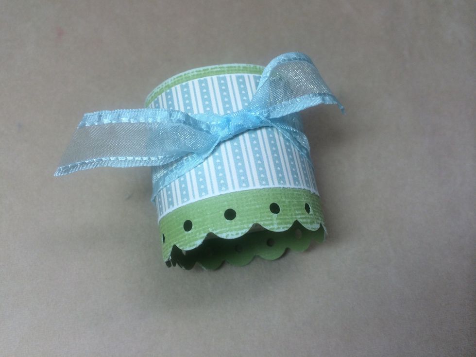 Tie a pretty ribbon around and knot firmly. Trim ends.