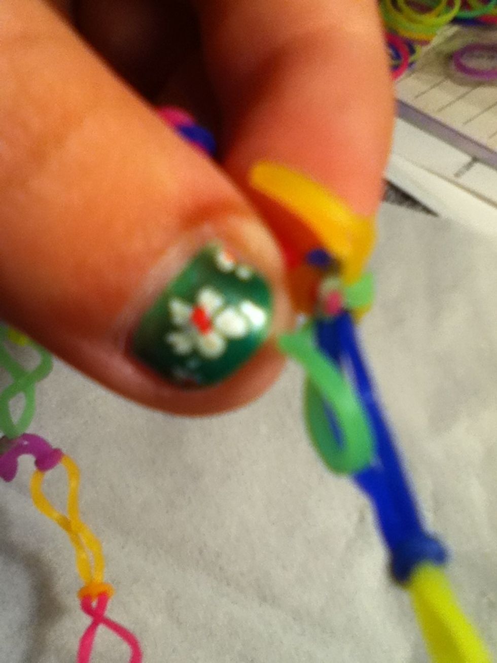 Tie a regular double knot to connect the two ends.