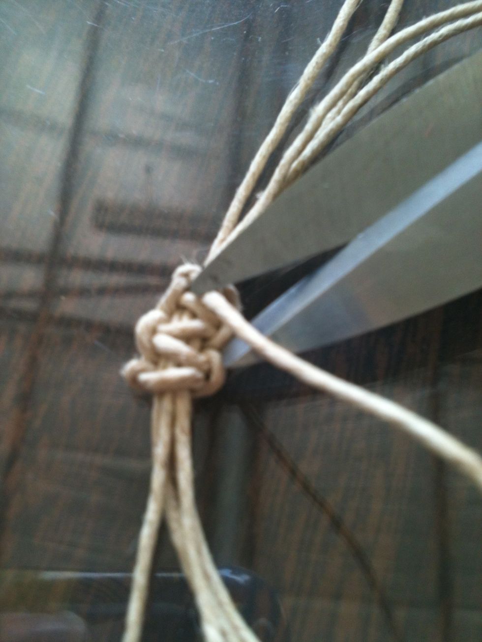 Tie and cut. (as shown before)