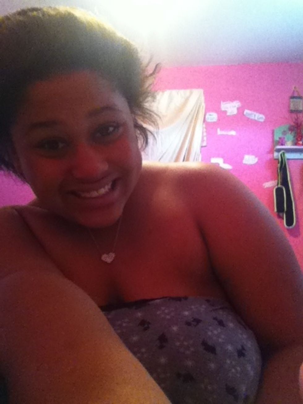 Tie it off with a bobby pin or hair tie