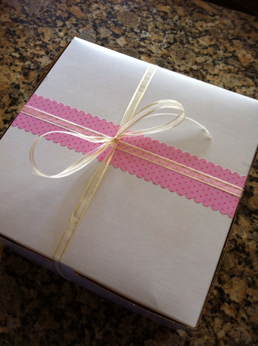 Tie it up w any ribbon you like and give away to your friends! This can be made days ahead bc it keeps for a long time as long as its stored in an airtight wrap or container