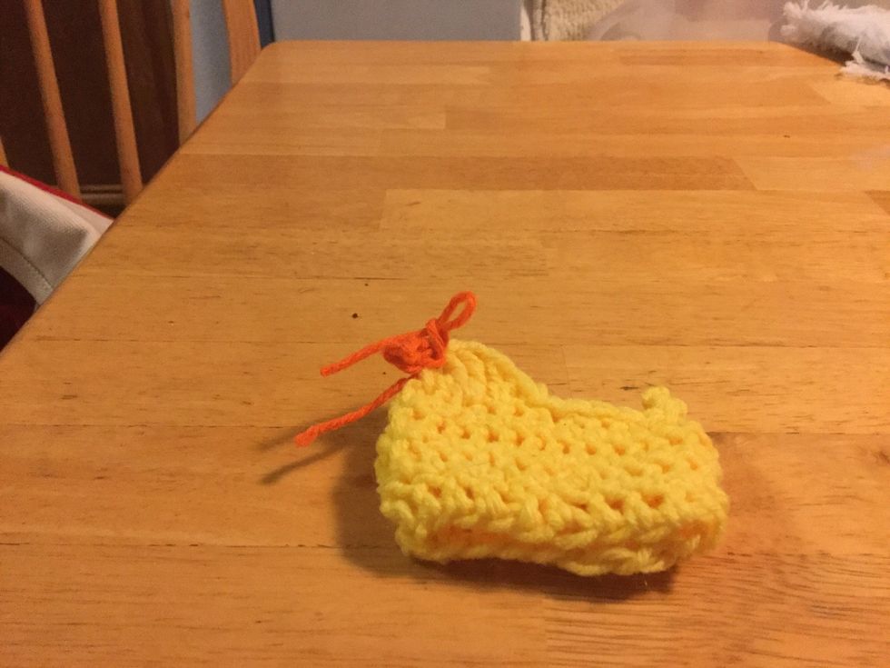 Tie off and leave a long tail.