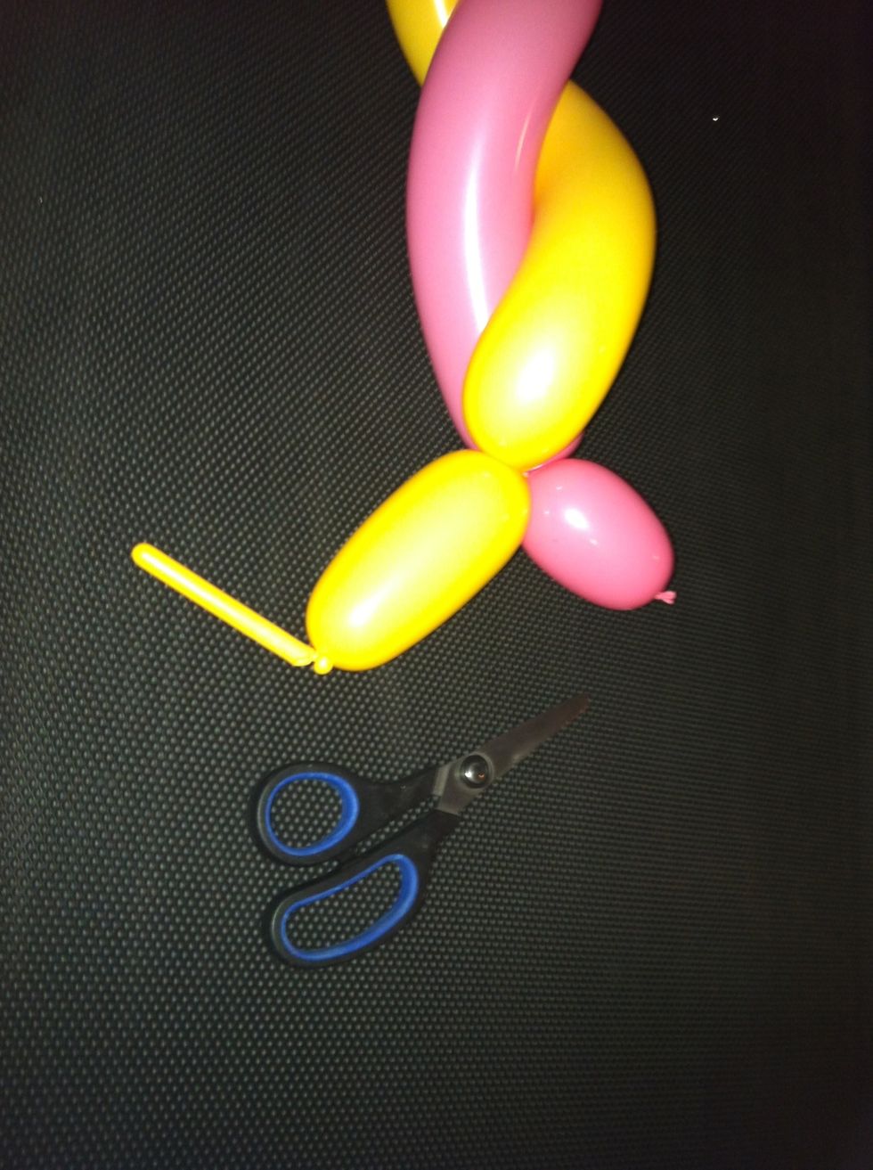 Tie off ends and trim off excess