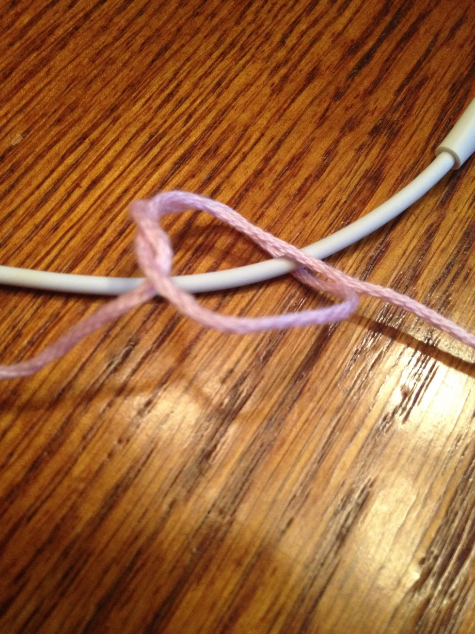 Tie one simple knot to start