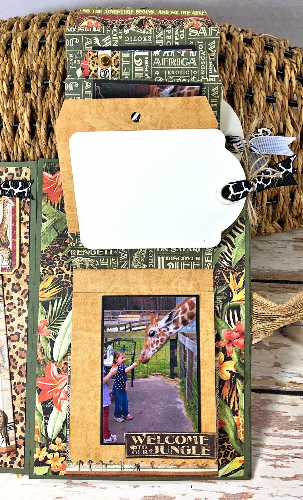 Tie ribbons through ATC tags and glue in place to create journaling spots.