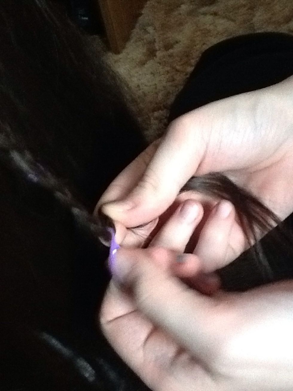 Tie the end off with another small hair tie.