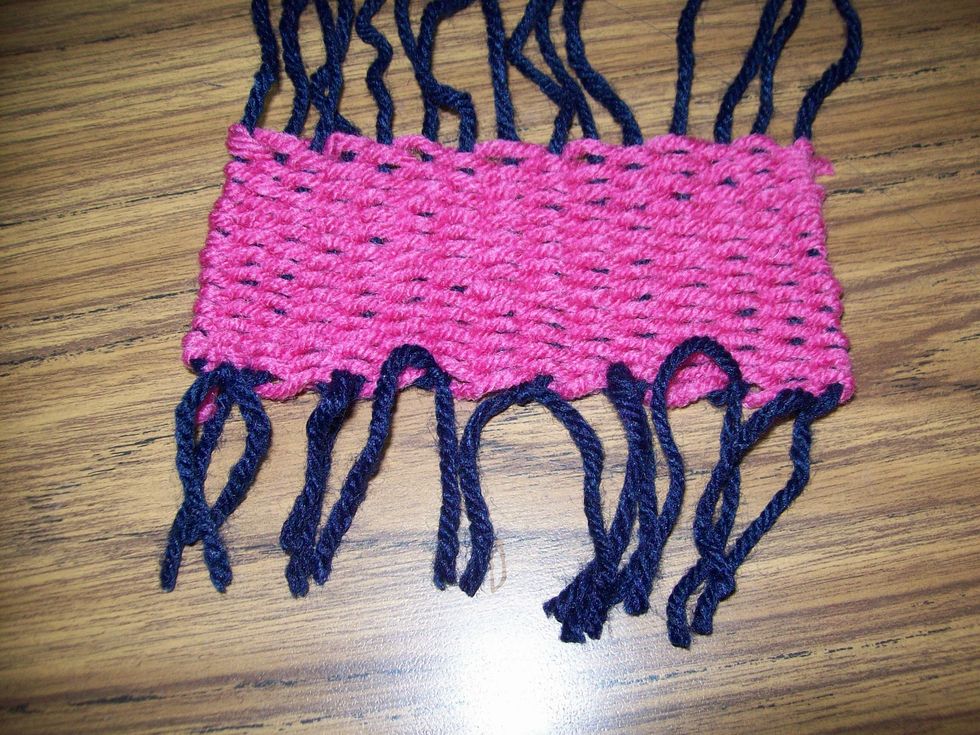 Tie the other side warp and trim to desired length. Congratulations!