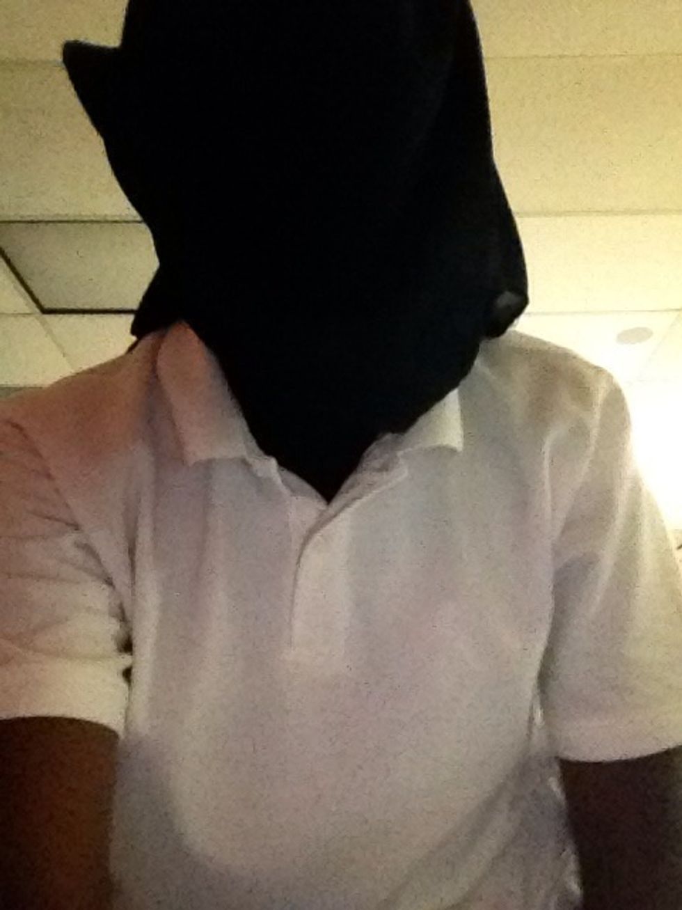 Tie the rag like a shoe if it's a cap kind slide on