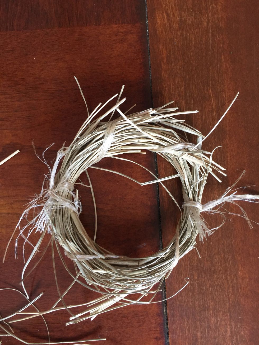 Tie them into graduated rings with your twine