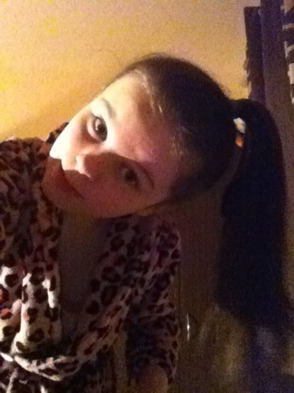 Tie you hair into a ponytail. High or low it doesn't matter