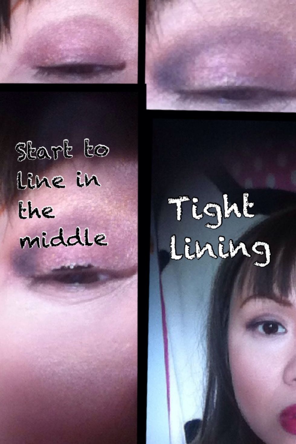 Tight lining? - lining your eyes closer to your lashes. Very thin application. Use this if you want to a achieve bigger eyes with more natural results. Start lining in the middle of your eye.