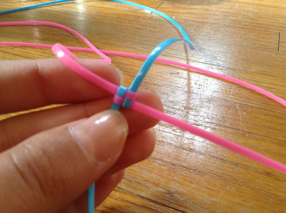 Tighten the string and repeat until the lanyard is at your desired length.