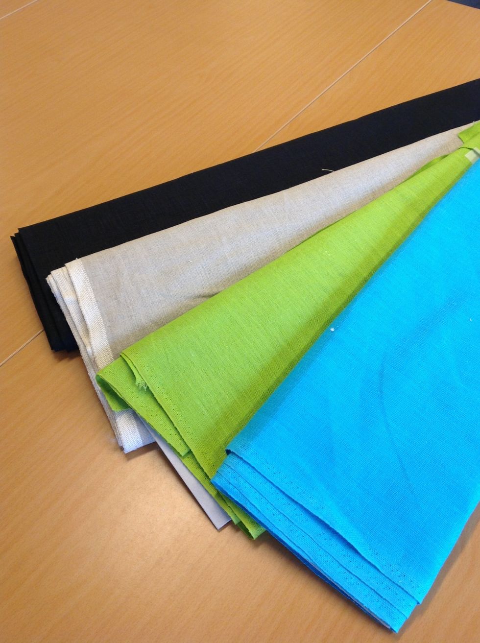 Till denna uppgift ska vi anv\u00e4nda ett tyg av 100% lin.