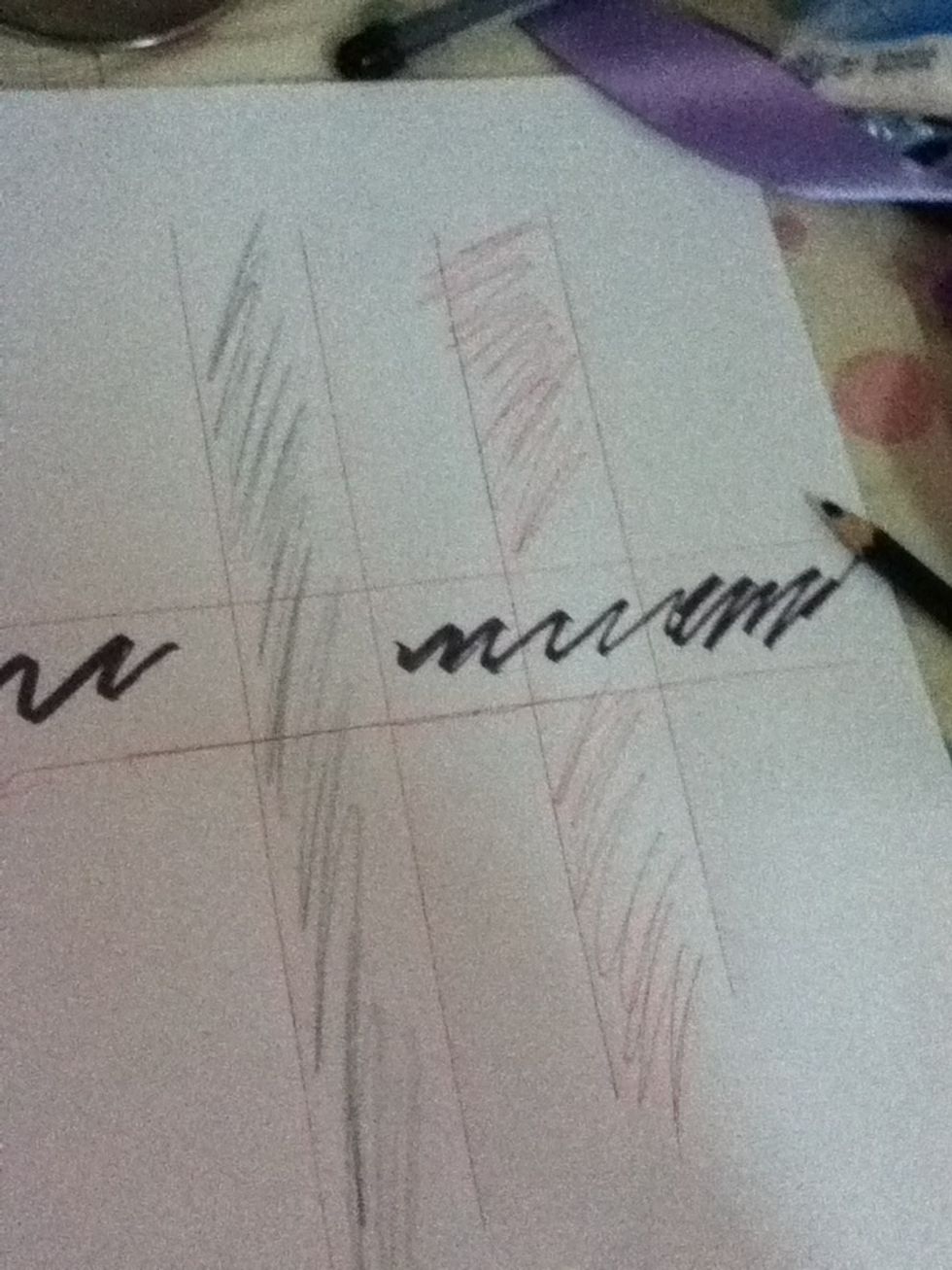 Till that dry draw a design to know how to put your ribbons her is my design