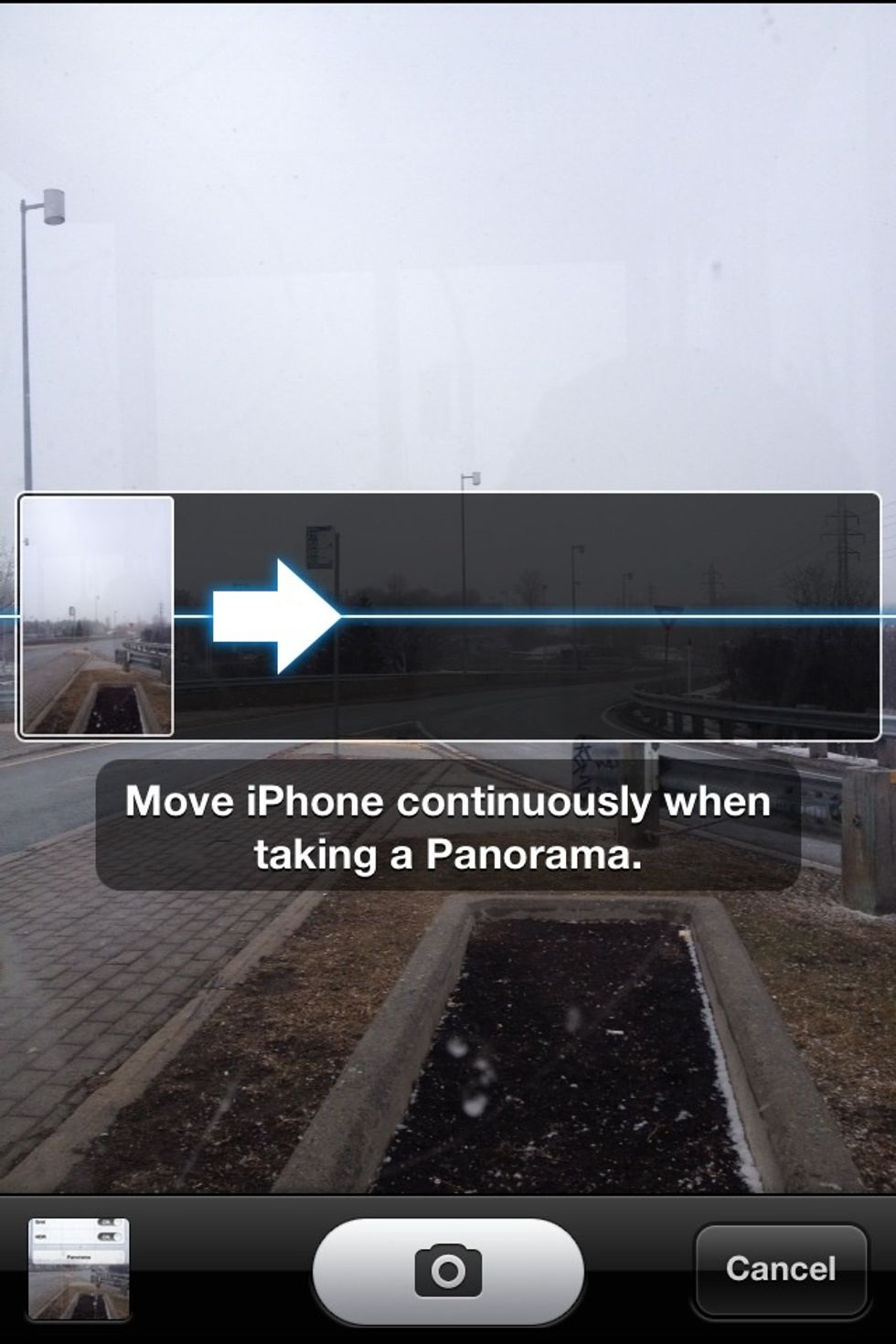 Tilt your device to the left.