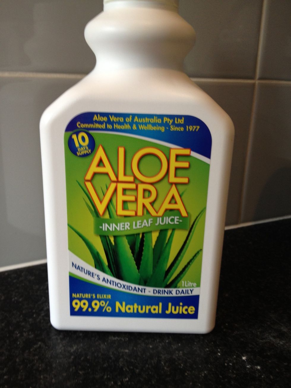Time for the aloe! Pure drinking Aloe Vera from the health foods aisle of the supermarket is ideal. It helps flush impurities and is also great if your skin is a bit sensitive to bi-carb soda.