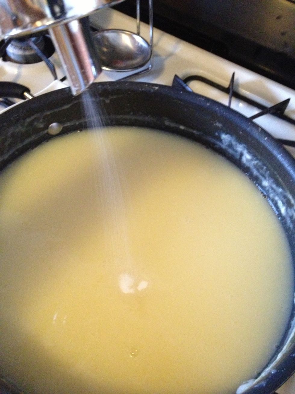 Time to add the sweetener. Please feel free to add as much sugar or as little as you want. I like it sweet so, I add about 1 cup. Yum