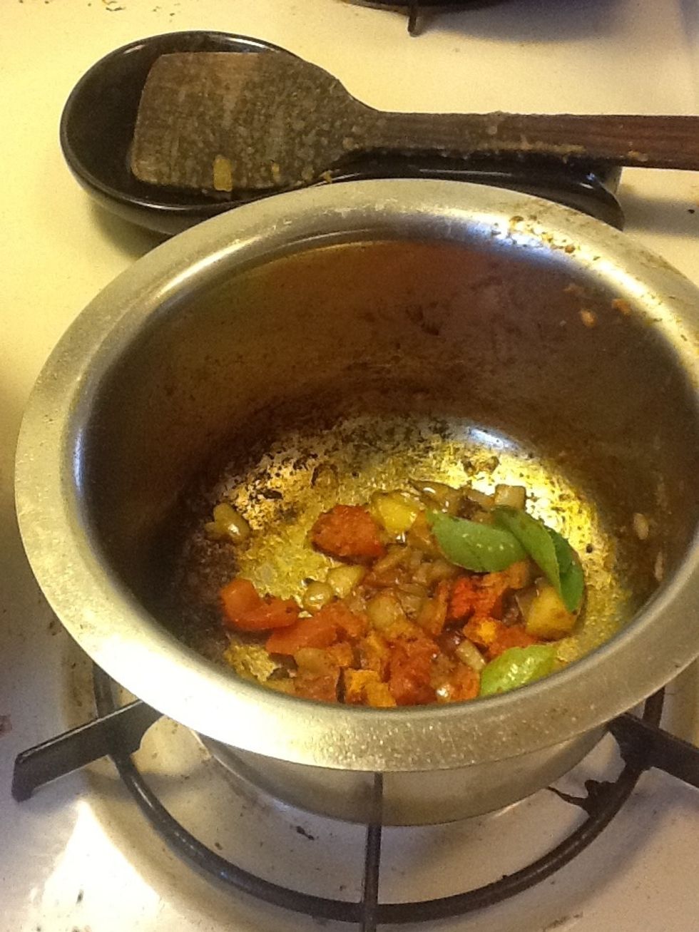 Time to add yogurt and besan's mixture