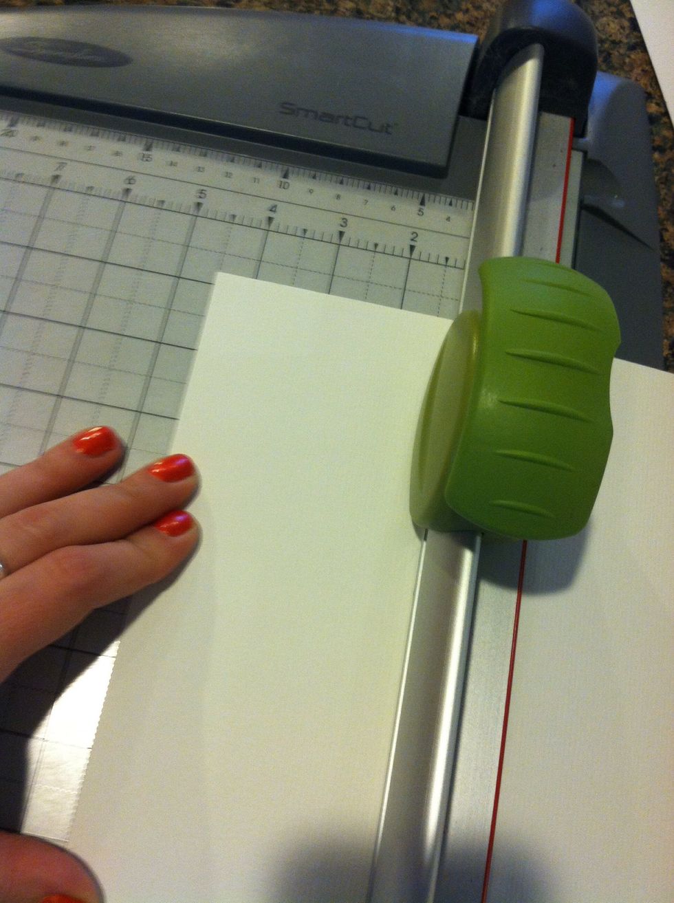 Time to cut the paper for inside, this book is 4.5 x 4.5 therefore my paper needs to be 4.5x9inches (double the width of your paper to fold in half)