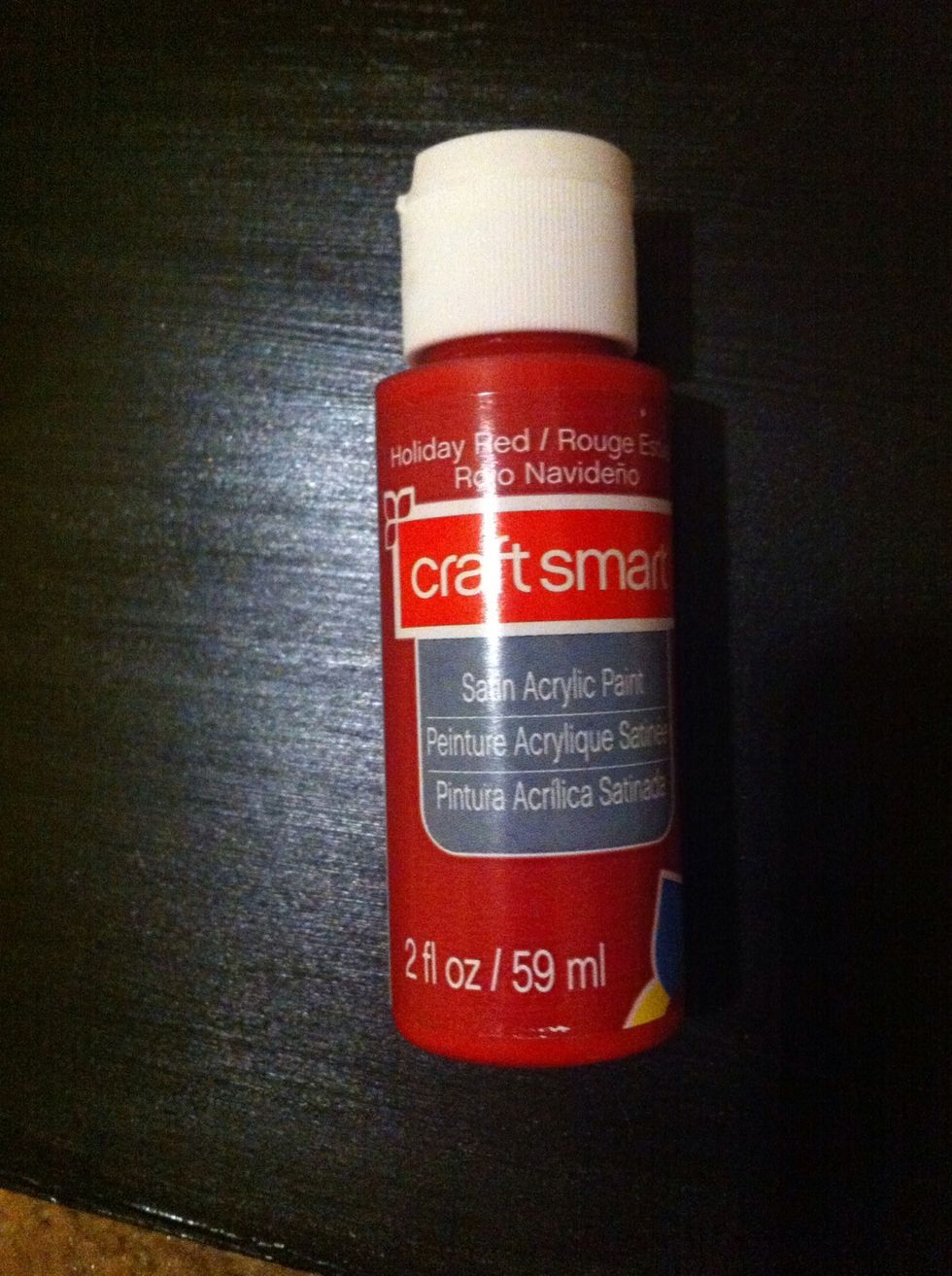 Time to grab your paint brush! I chose red because it stood out nice against the black.