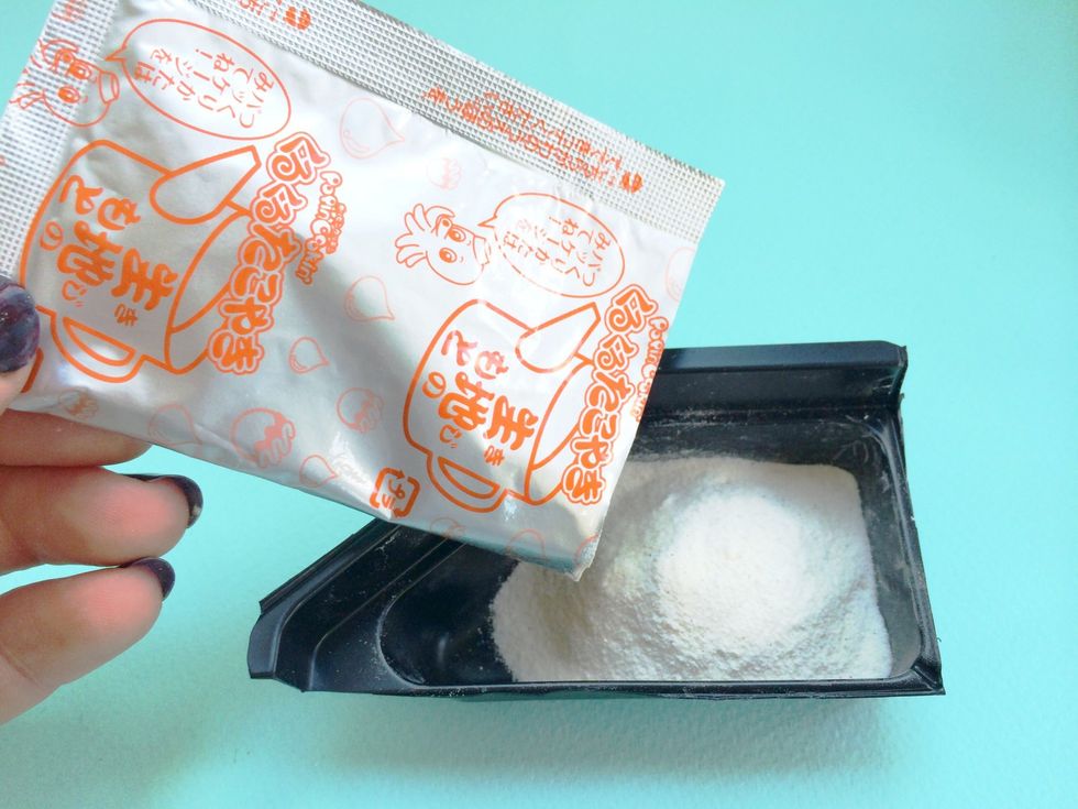 Time to make Balls- Dump ORANGE Pack Into Mixing Container