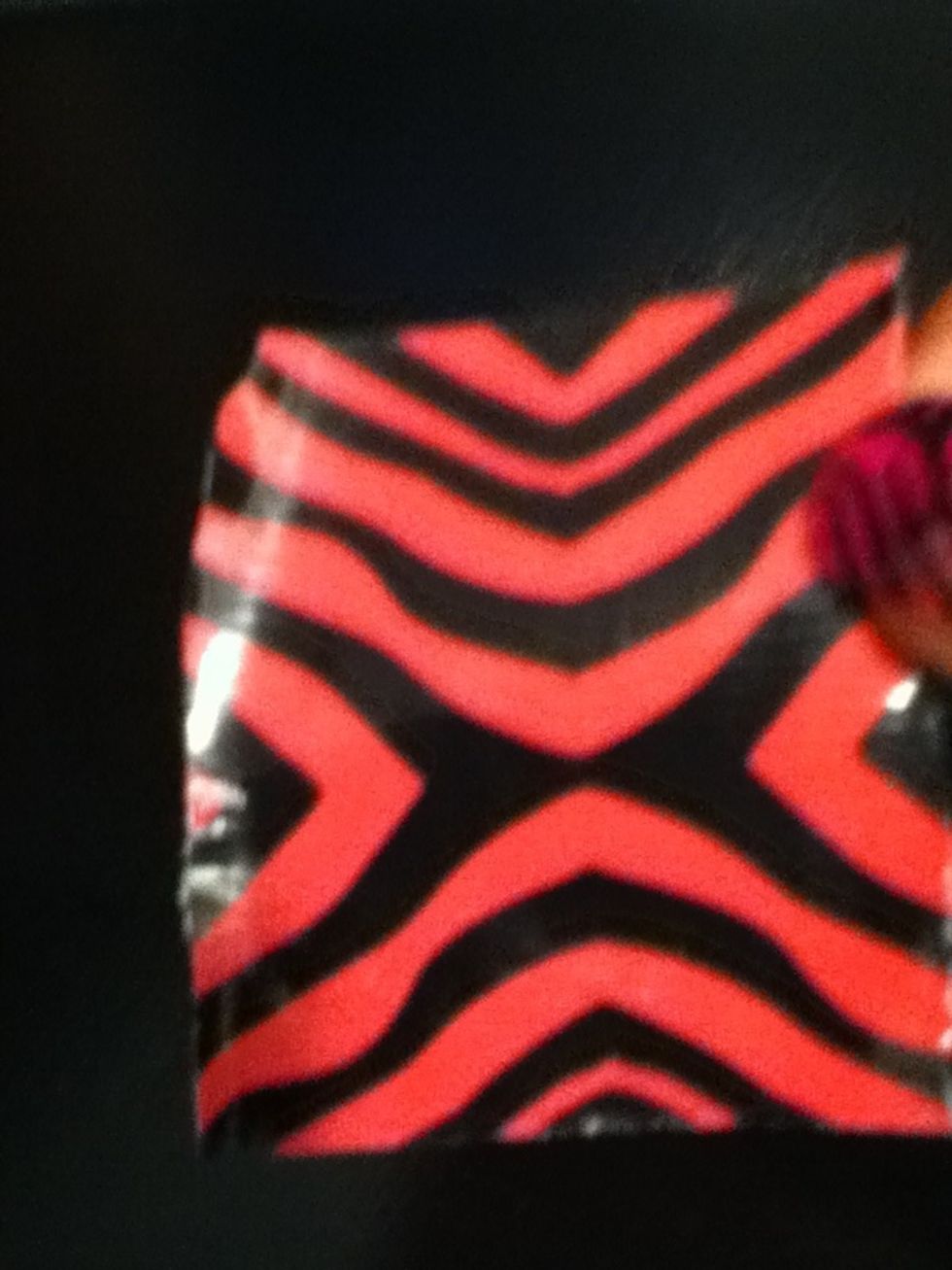 Time to make petals!!  Cut of a square of duct tape.