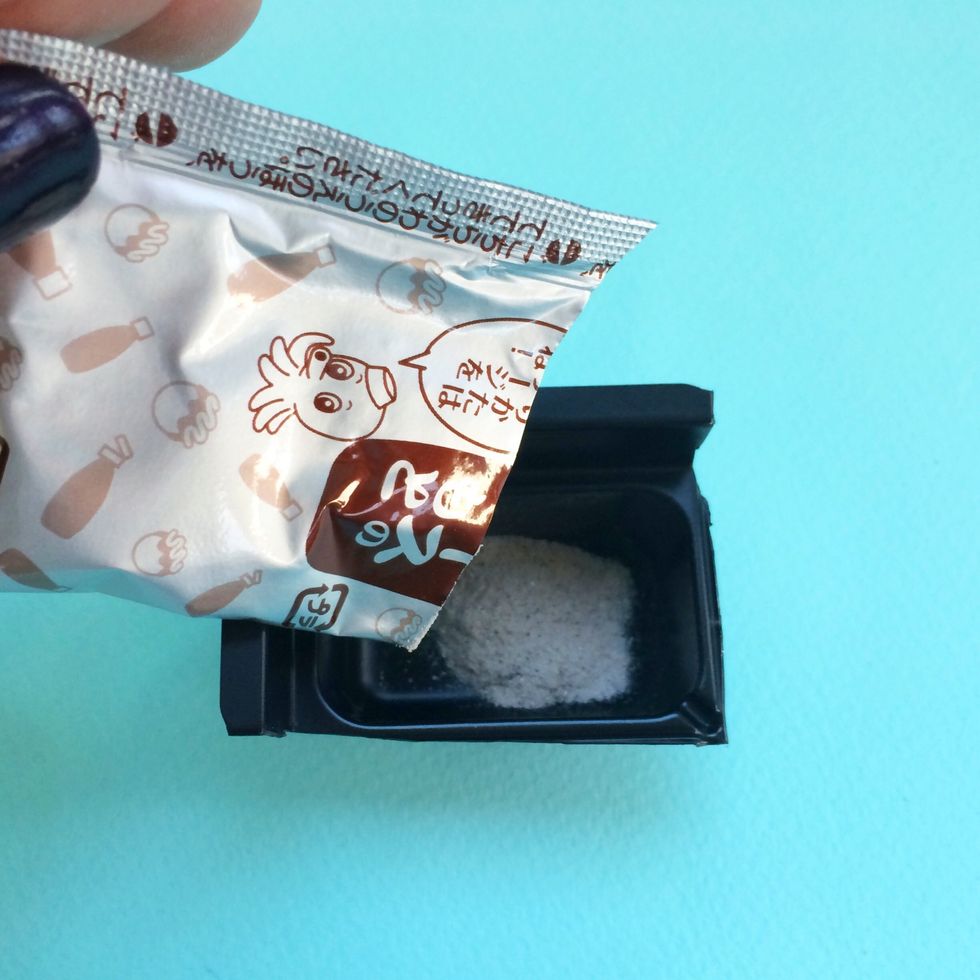 Time to make the Tonkatsu Sauce-- Dump BROWN Packet into Star \ud83c\udf1f mixing tray