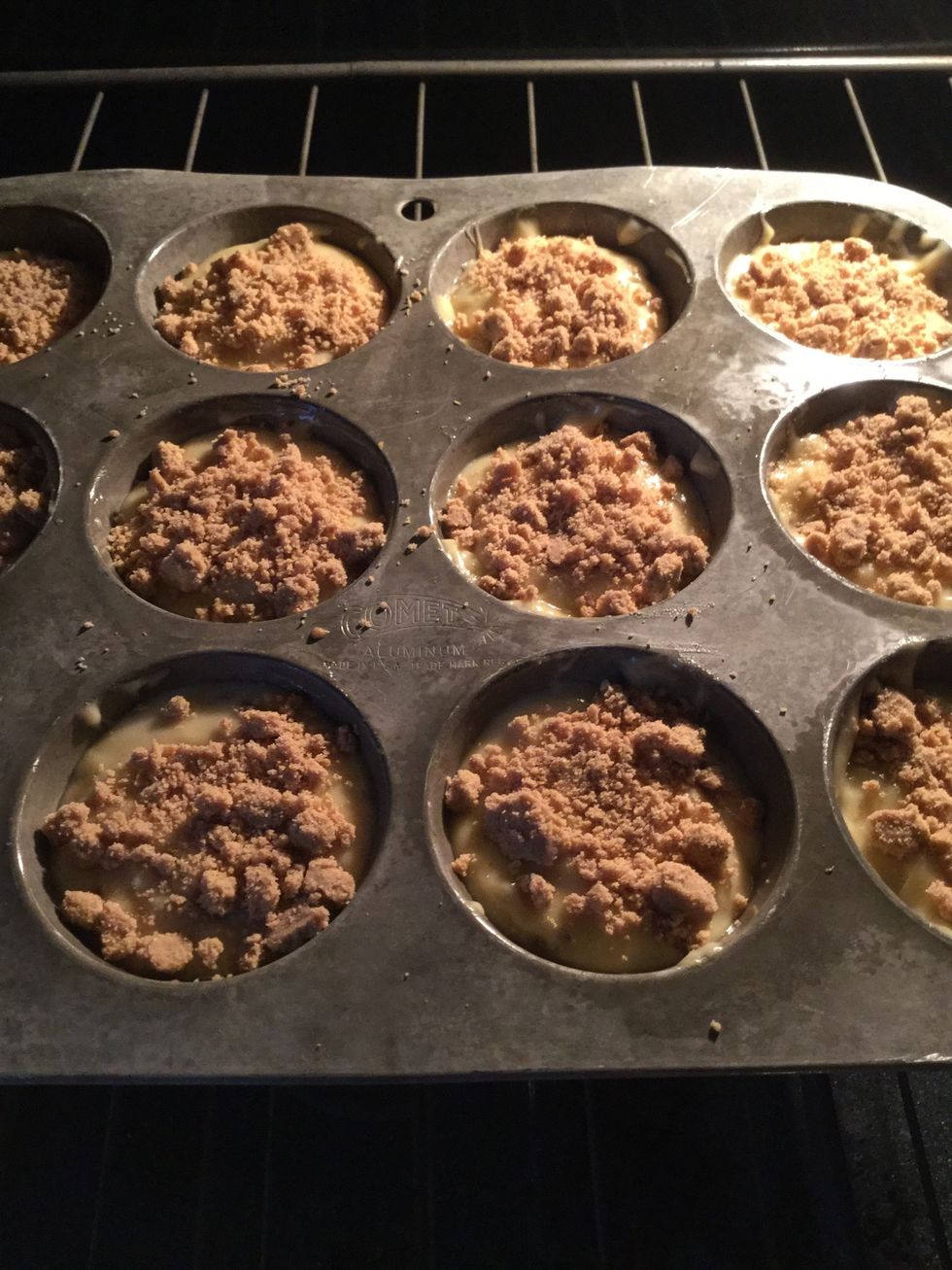 Time to put your muffins in the oven to cook.