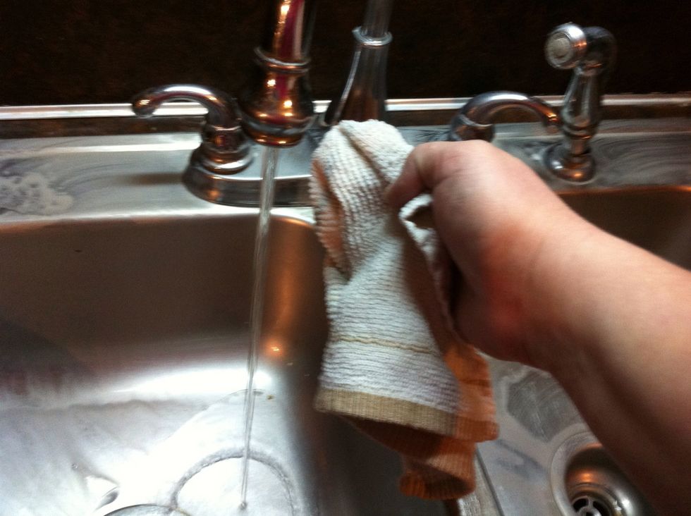 Time to Rinse..Grab a Dishcloth and get wet.
