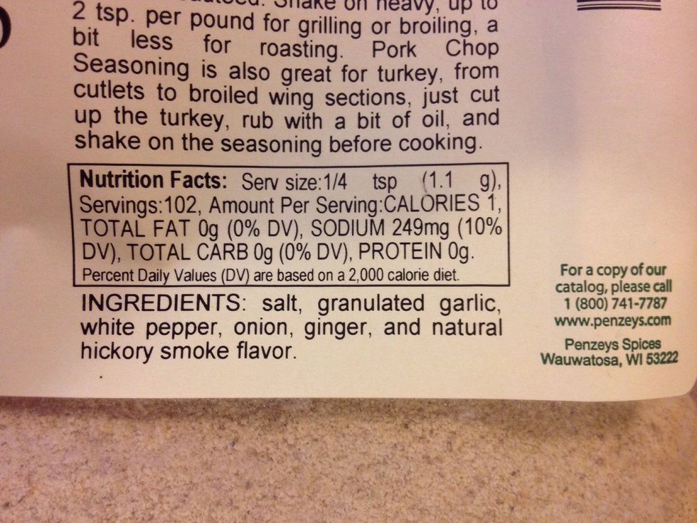 Time to season! Here's a closer look at my spice blend. I think the white pepper really makes it delicious. \ud83d\ude04