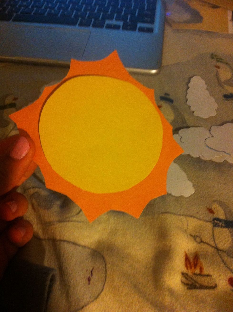 Time to stick sun and clouds to wall.