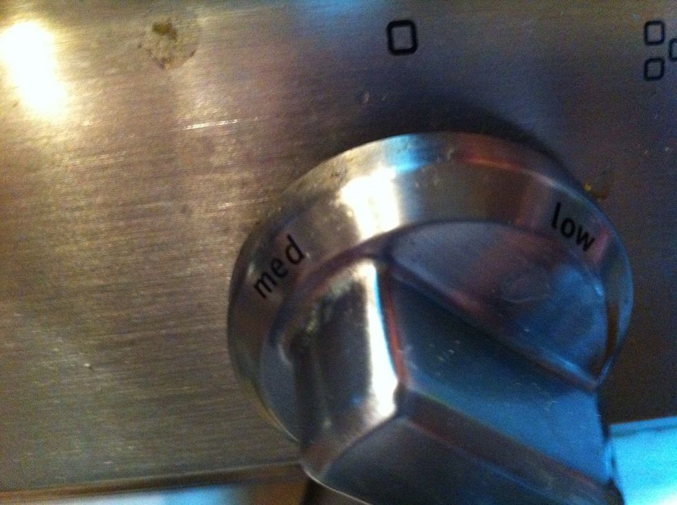 Time to turn up half a notch. Low medium.