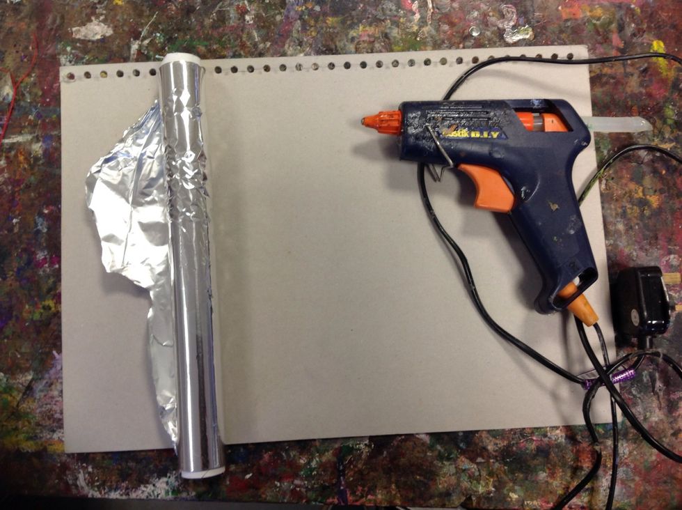 Tinfoil, cardboard and a hot glue gun
