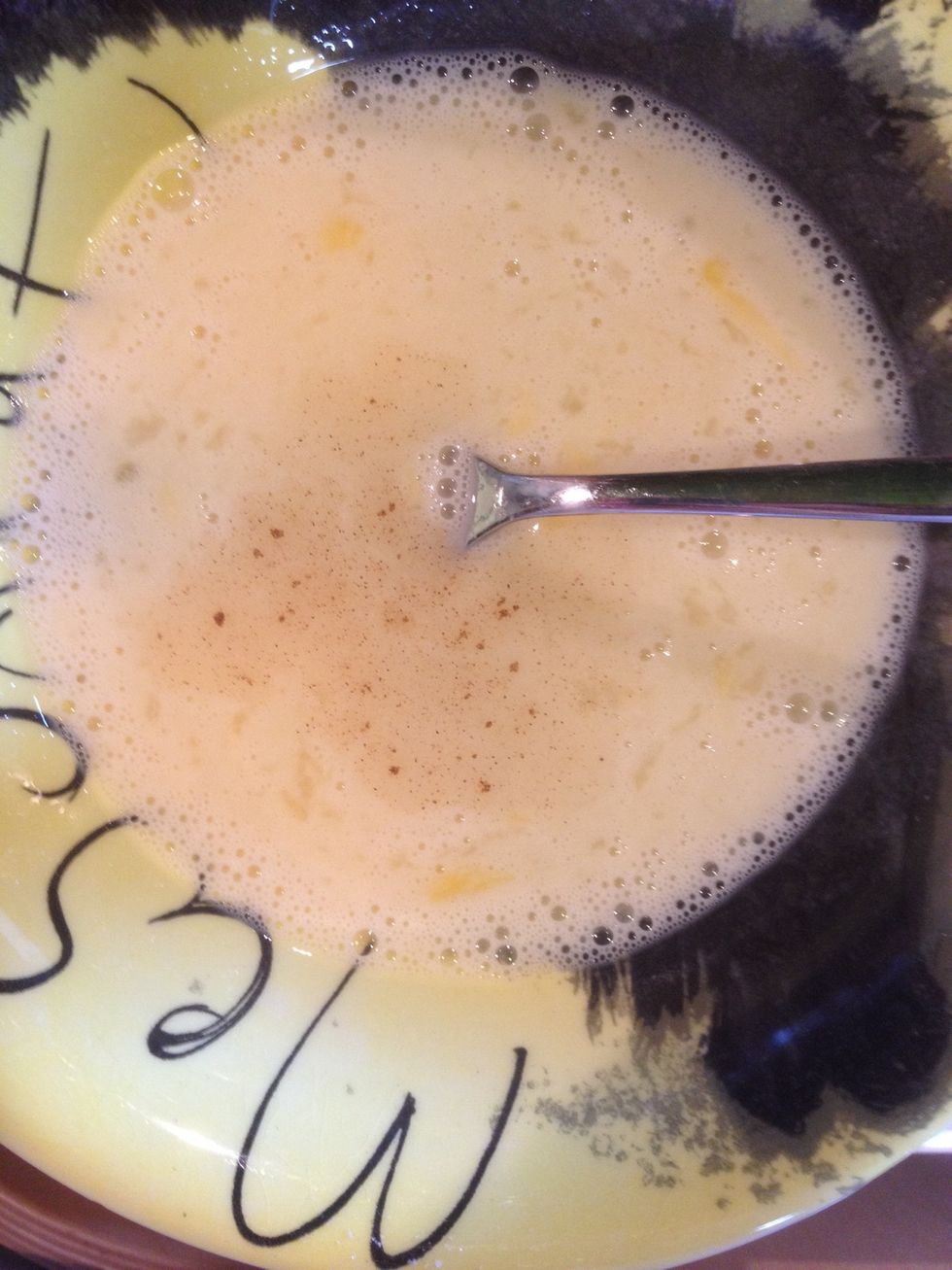 Tiny bit of mixed spice (or nutmeg).