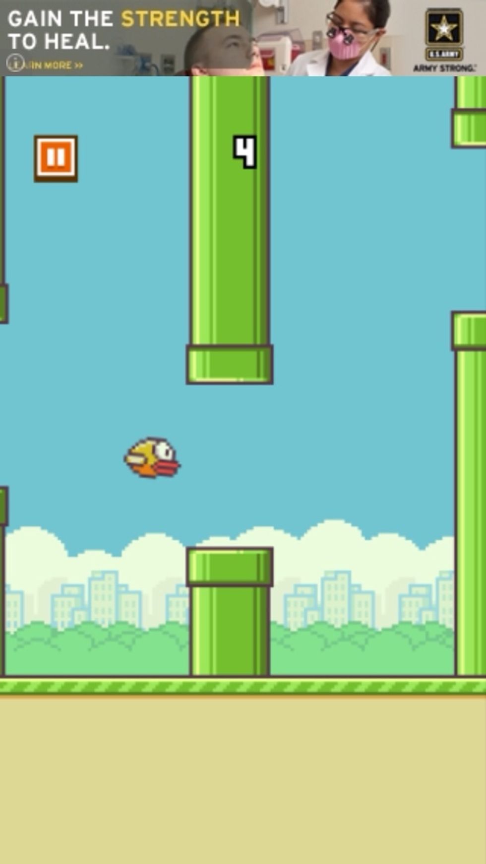 Tip #3: This the most important! Focus on the birds eye as it's center. Time your taps to the position of the eye between the pipes.