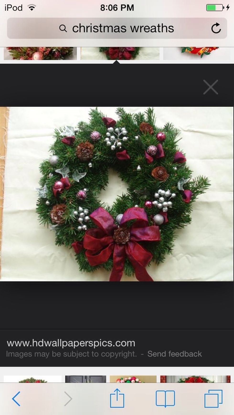 Tip 5- Hang up a wreath! Of course you have to have your wreath!! They are usually inexpensive and look flawless in your room!! All you have to do is take a tac and hang it up on your bedroom wall!