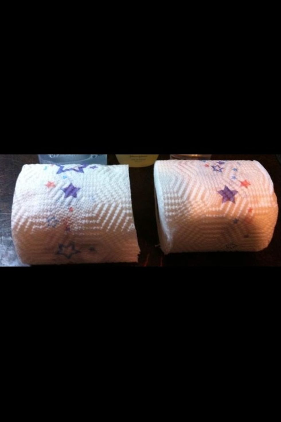 *TIp: Cut paper towels in half with a nonserrated knife. Enjoy!