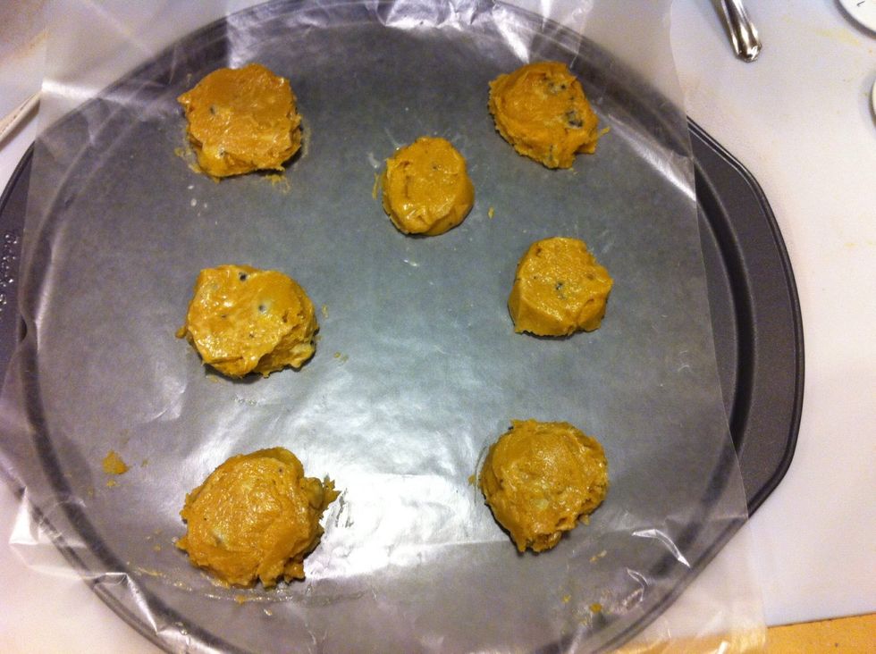 Tip: dip a spoon in water to shape the batter and give the cookies a more circular shape.