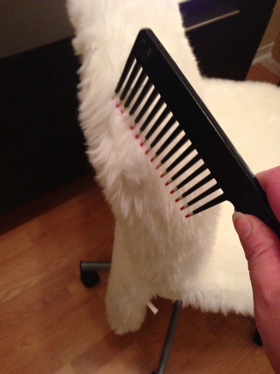 Tip for fun fur: use a wide tooth comb & loosen any sewn fur to hide the seams.