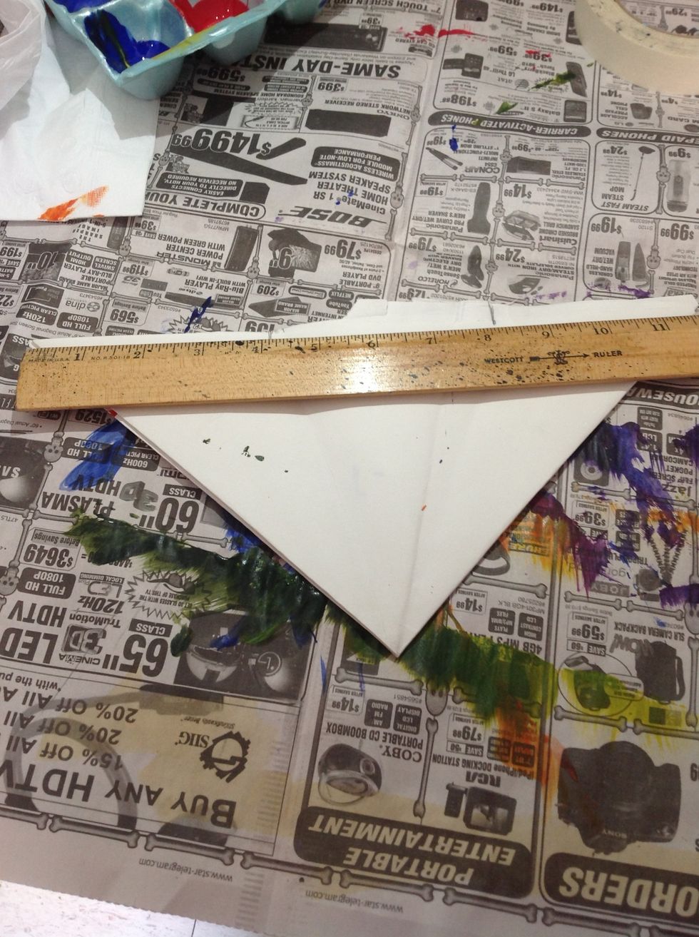 Tip: if you fold in half twice you can measure thirds of the long edge.