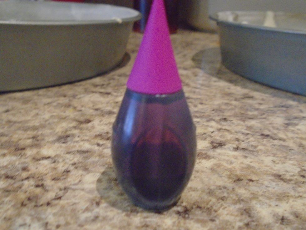 ( Tip) If you use food dye in the batter you can make cool patterns that will bake through the cake. ( You can use any color food dye for this tip)