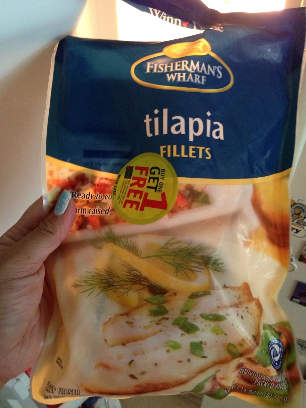 TIP: Individually wrapped Tilapia fillets straight from freezer can be quickly defrosted in 5 mins under hot tap water right into your kitchen sink.