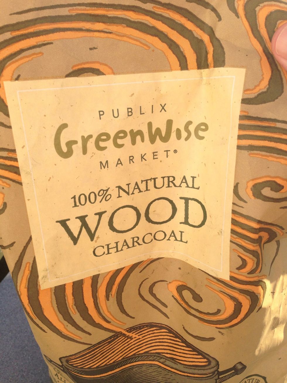 TIP: Publix has hardwood lump charcoal at the best price I've found $5-6 for 8 lbs. You don't have to use a lot of hardwood lump charcoal - it burns hotter than briquettes.